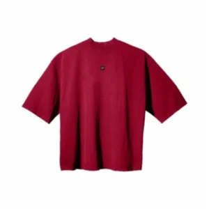 Yeezy Gap Engineered by Balenciaga Logo 3/4 Sleeve Red T-Shirt